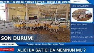 KULU HAYVAN PAZARI KURBAN BAYRAMINA KADAR AÇIK