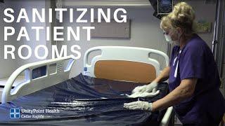 Sanitizing patient rooms at UnityPoint Health - St. Lukes Hospital