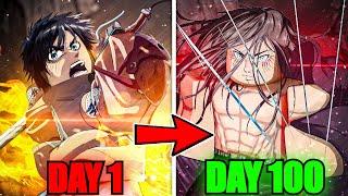 Spending 100 Days As Attack Titan Eren Yeager In Attack on Titan Revolution...Roblox