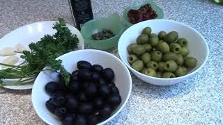 OLIVE  TAPENADE. Закусочный паштет из оливок.Просто и очень вкусно.