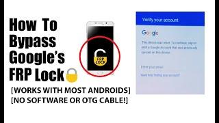 How to Bypass the Google FRP lock WITHOUT SOFTWARE OR OTG CABLE