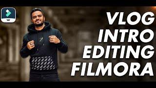 FILMORA 12  EDITING OF VLOG INTRO IN SEQUENCE  VLOG INTRO EDITING IN FILMORA TUTORIAL HINDI