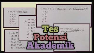 SOAL TPA DAN PEMBAHASANNYA  TRIK CEPAT TES POTENSI AKADEMIK NUMERIK 2022