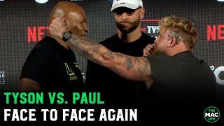 Mike Tyson vs. Jake Paul Face Off Jake Paul Gets INTENSE