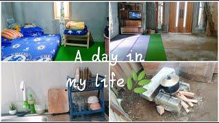 A day in my life  beres-beres rumah  kegiatan ibu rumah tangga di desa  hidup di desa sederhana