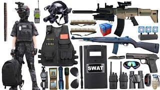 Special police weapon toy set unboxing  SCAR assault rifle carbine M2 rifle Glock pistol bomb