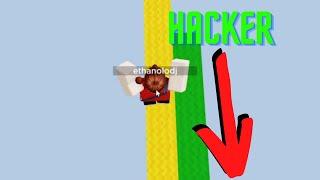 destroying bedwars with glitch a hacker is killing me... roblox