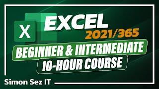 Excel 2021365 Beginners & Intermediate Training 10-Hour Excel Tutorial Class