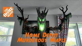 Home Depot Murderous Maple Halloween Prop Unboxing Demo and Review