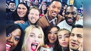 Suicide Squad FULL CAST INTERVIEW  Will Smith Margot Robbie Viola Davis Cara Delevingne & More