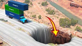Cars vs Giant Pit - BeamNG Drive -  ULTIMATE Edition Compilation