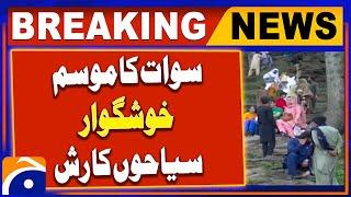 Pleasant weather attracts tourists to Swat  Geo News