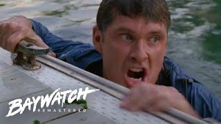 MITCH BUCHANNON FIGHTS ON HIS BOAT... But Will He Make It Out Alive? Baywatch Remastered