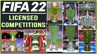 FIFA 22  ALL 24 LICENSED COMPETITIONS ft. NEW CUPS & MORE