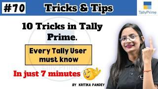 #70 Tally Prime Tricks & Tips of Tally Prime  Every Tally User Must know  Computer Tech Academy