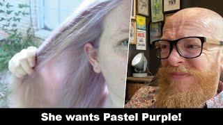 She wants pastel Purple  Hairdresser reacts to hair fails #hair #beauty
