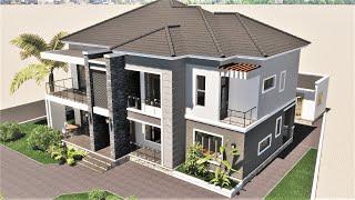 2 Living Rooms  Modern 5 Bedroom House Design 17decimals.