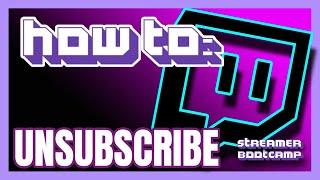 How to Unsubscribe on Twitch QUICK & EASY  Twitch Tips 2022