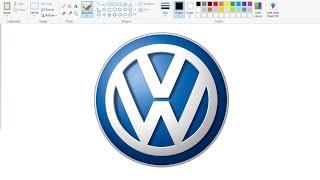 How to draw VOLKSWAGEN Logo  Drawing VOLKSWAGEN Logo step by step on computer.