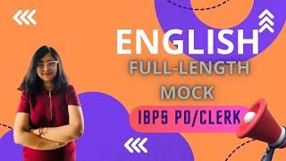 English Mock TestIBPS Clerk SBI PO SBI Clerk Pre English by Anwesha