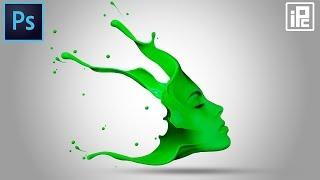 how to create Face Liquid Splash in Photoshop. Photoshop Liquid Splash tutorial. iLLPHOCORPHICS