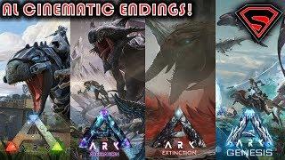 ARK ALL CINEMATIC ENDINGS - THE STORY SO FAR UPDATED TO INCLUDE ARK GENESIS