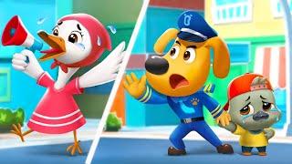 Baby Swan Got Lost  Police Cartoon  Kids Cartoon  Sheriff Labrador  BabyBus