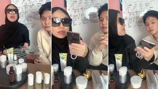 Puteri Sarah liyana berkaca mata hitam bersama Andi Arsyil sambungan kelas skincare