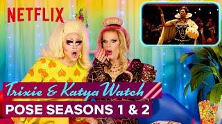 Drag Queens Trixie Mattel & Katya React to Pose  I Like to Watch  Netflix