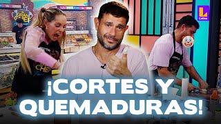 Yaco se corta y Brenda se quema ante la tensión por terminar su trigotto  El Gran Chef Famosos