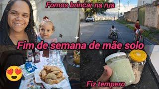 Como é o fim de semana de uma mãe solo Noite do pastelFiz tempero🫑