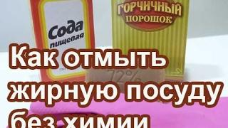 Как отмыть жирную посуду без химических средств Washing dishes