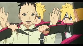 Chunin Exams FULL FIGHT English Subs Boruto Sarada Vs Shinki Boruto Uses Purple Lightning