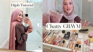 Lets Catch Up  GRWM New Hijab Tutorial + Hijab Haul