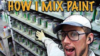 How Paint Is Mixed in a AUTO BODY SHOP