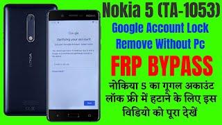 Nokia 5 TA-1053 Frp Bypass l Google Account Lock Remove Without Pc Latest Method 2021 Andriod 9.0