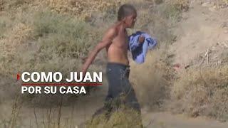 Video Hombre cruza la frontera con EUA y la patrulla fronteriza no se dio cuenta