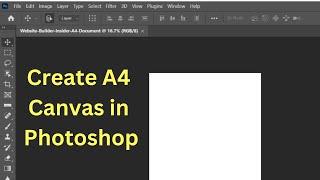 How to Create A4 size canvas in Photoshop