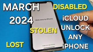 March 2024 iCloud Unlock Any iPhone iOS LostStolenDisabled️
