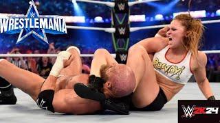 WrestleMania - Triple H vs Ronda Rousey  Intergender Match  WWE 2K24 