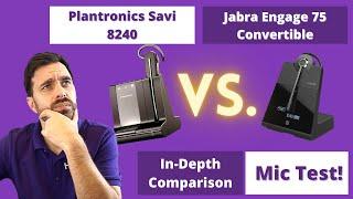 Plantronics Savi 8240 Vs. Jabra Engage 75 Convertible In-Depth Comparison With Mic Test