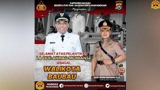 Kapolres Baubau AKBP ERWIN PRATOMO SIK ucapkan selamat atas pelantikan Walikota Baubau