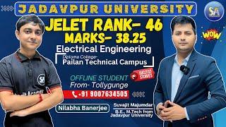 JELET 2024 Exam Rank 46  Jadavpur University  Department EE Nilabha Banerjee Offline Student