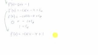 Find a function satisfying the conditions fx=cosx f0=8 f0=0 f0=-1