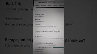 Gaget CPM Youtube Besar -Gaji youtuber pemula 2023 konten asal asalan#Shorts