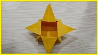 How To Make A Paper Star Box With Lids - Origami Star Box With Lids - Paper Activity