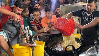 French Fries Making Factory  Crazy Rush for Street French Fries  Pakistani Street Food Aloo Chips