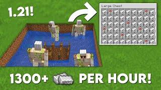 Minecraft 1.21+ Easy IRON Farm Tutorial - 1300+ Per Hour