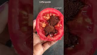 Tomato coffee scrub for Glowing skin Removal suntan in 5 minutes #short #ytshorts #tanremoval #100m