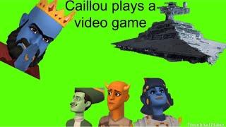 Caillou plays a video gameBoris ruins the serverBattle ensues